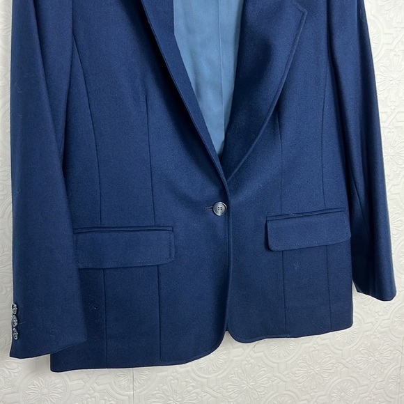 Pendleton Vintage 100% Wool Blazer Jacket Navy Blue Academia Classic Career - Picture 3 of 12
